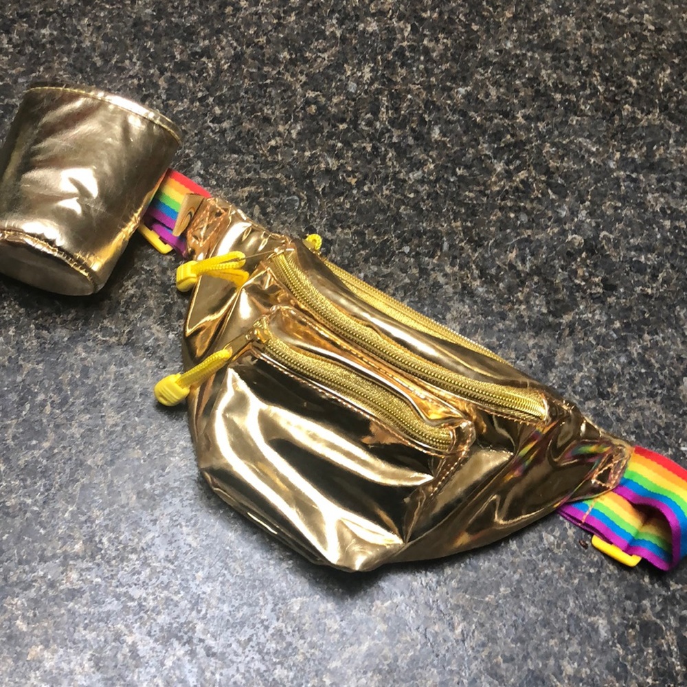 Gold fanny pack